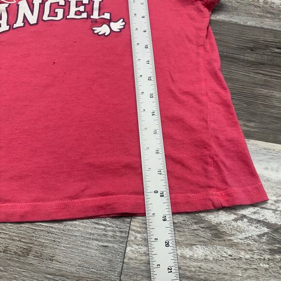 Vintage‎ Y2K Steve & Barrys Angel Halo Wings Glitter Pink Womens L Bratz T-Shirt - Picture 8 of 9